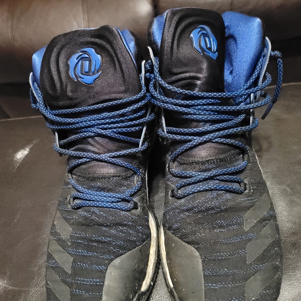 Adidas D Rose PRIMEKIT Men's Black and Blue Athletic Shoes